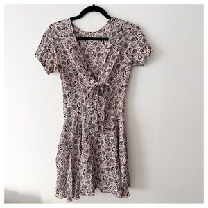 Sandro Dress Rusy Pink peace/love print size 1/S